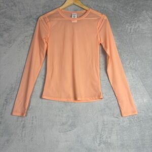 Athleta Apero Mesh Top Long Sleeve Sheer Mesh Athletic Performance Women's M